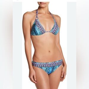 La Moda XL  2piece Tie Triangle rhinestone Bedazzled Bikini